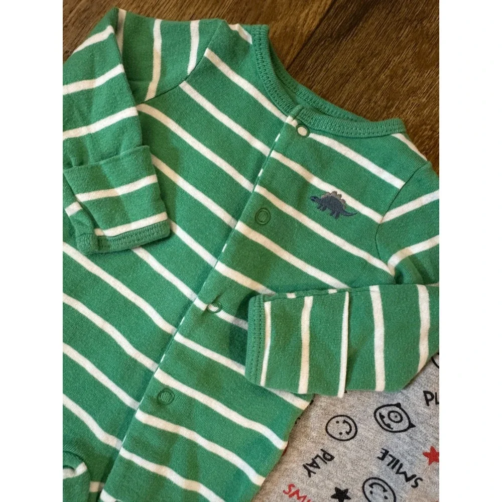 Baby Boy Sleepers Newborn Rompers  Clothes Footies Lot Sleep N Play Bundle Smile